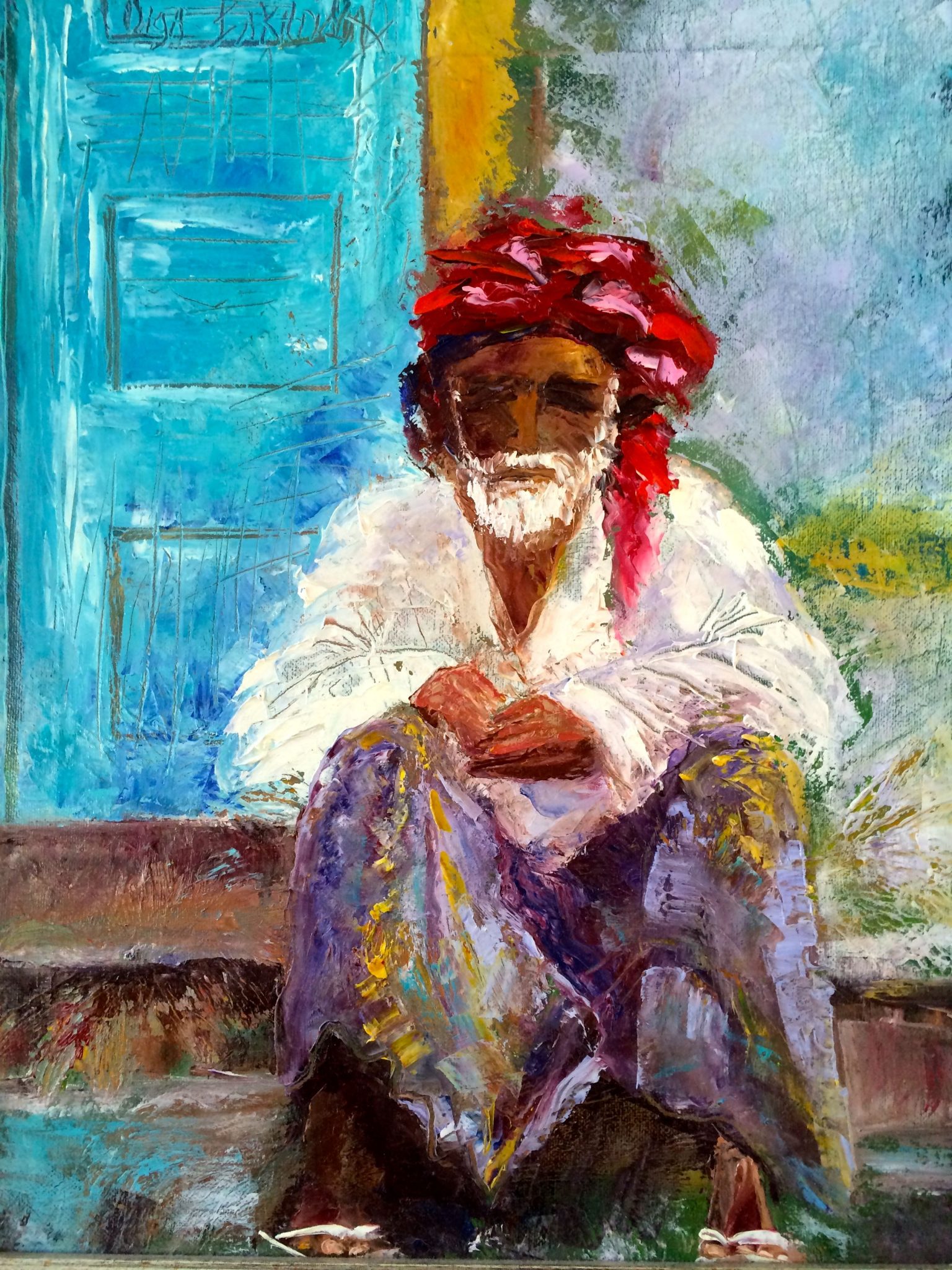 Old Omani Man painting | Olga Bakhtina