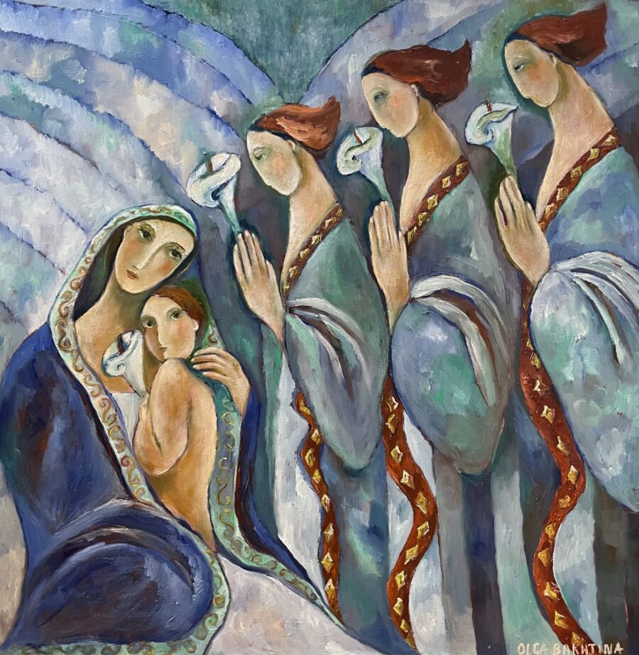 Adoration of the Angels painting | Olga Bakhtina