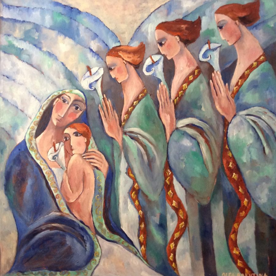 Adoration of the Angels painting | Olga Bakhtina