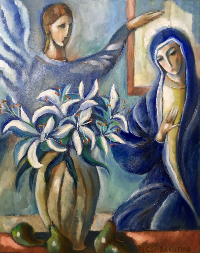 Annunciation with a still- life