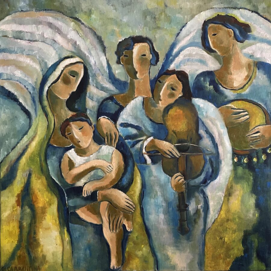 Blue Concert painting | Olga Bakhtina