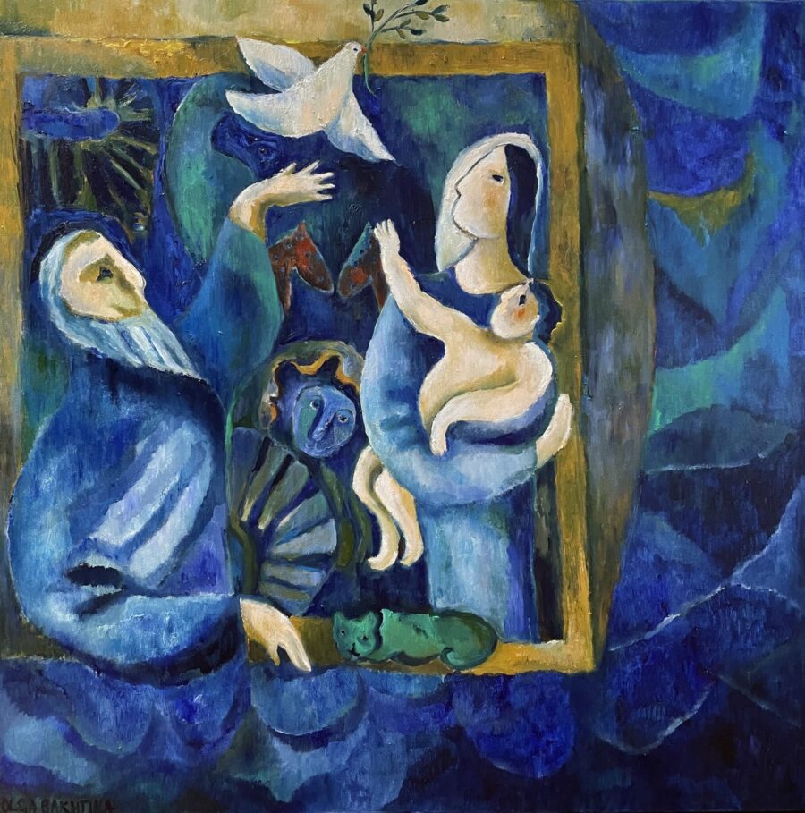 Noah and the Dove painting | by Olga Bakhtina