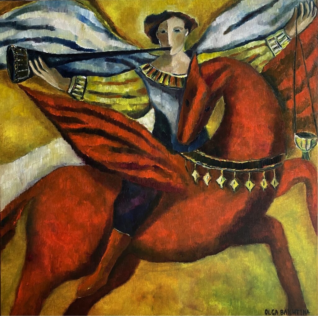 St Michael Archangel - Original Oil Painting by Olga Bakhtina