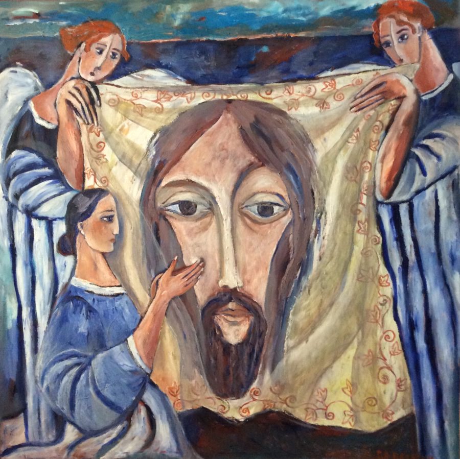 St Veronica’s Veil painting | Olga Bakhtina