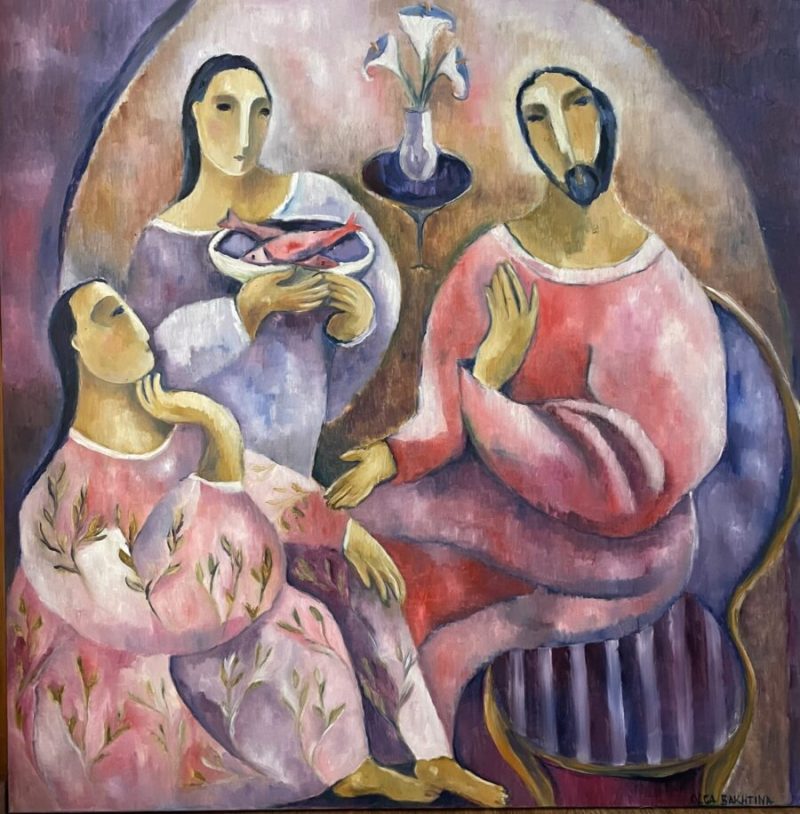 Martha and Mary - Original Oil Painting by Olga Bakhtina