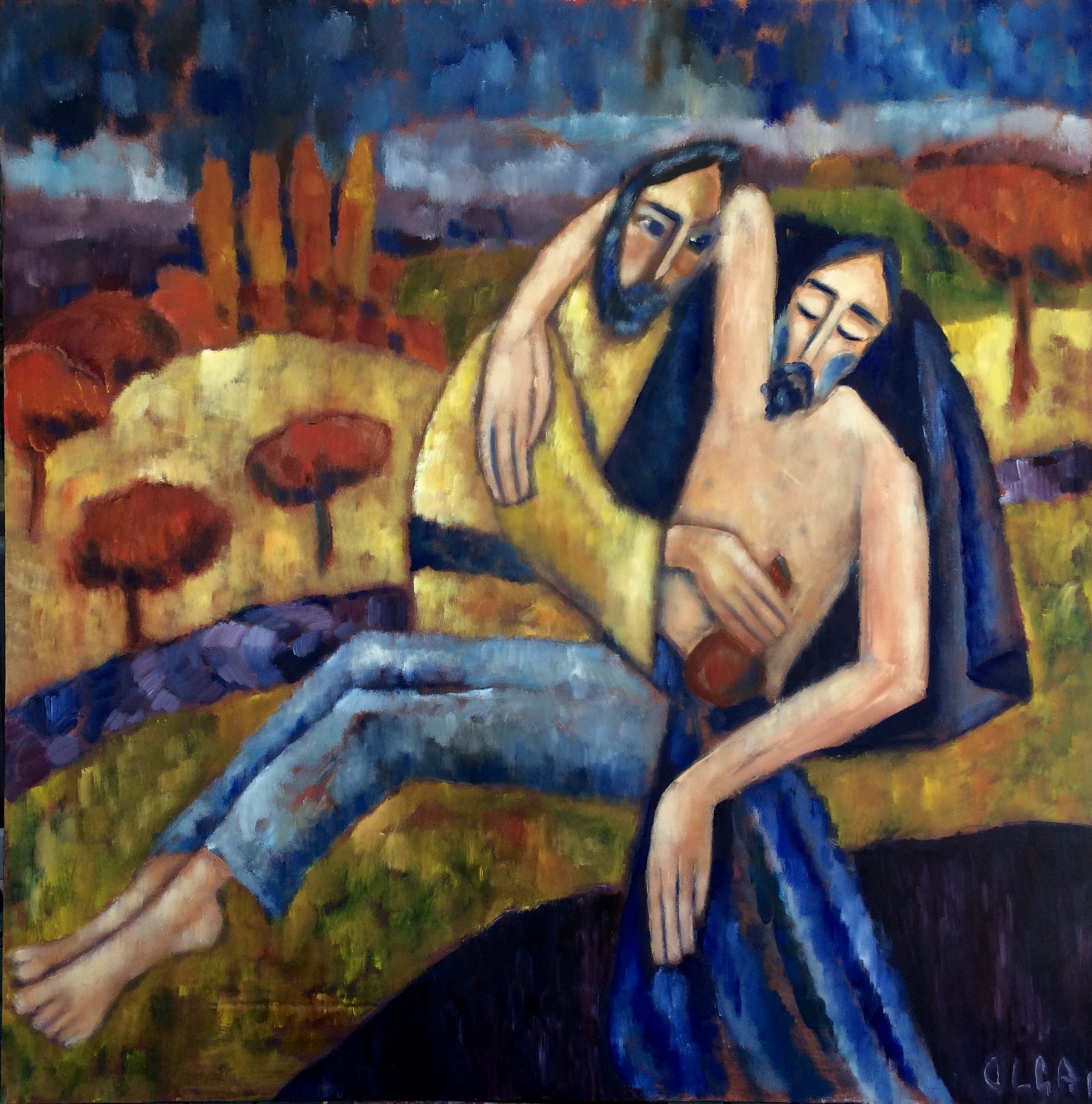 Good Samaritan painting | Olga Bakhtina