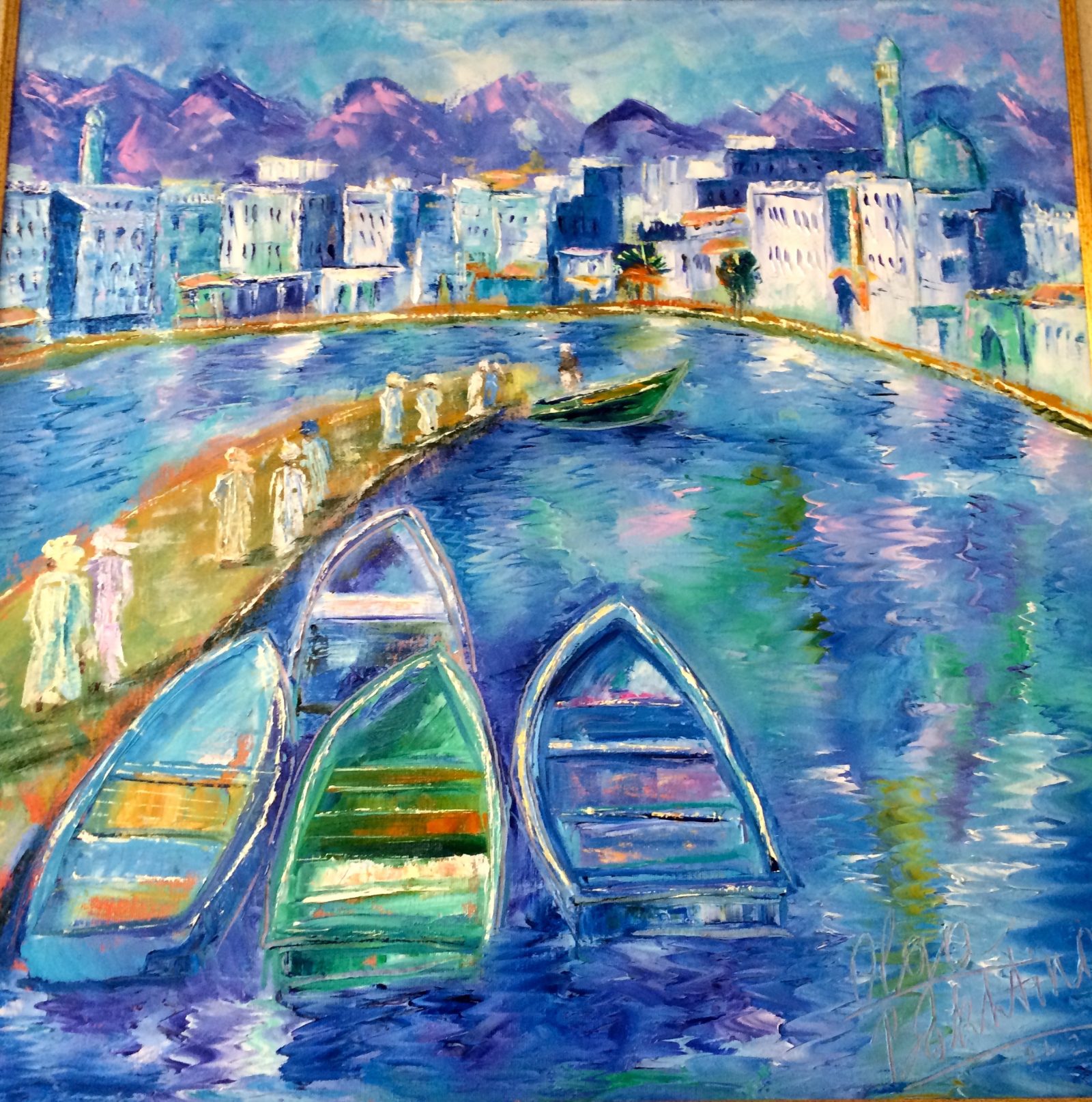 Morning Corniche, Oman [2011, 60x70cm, oil on canvas, For Sale: $1200]