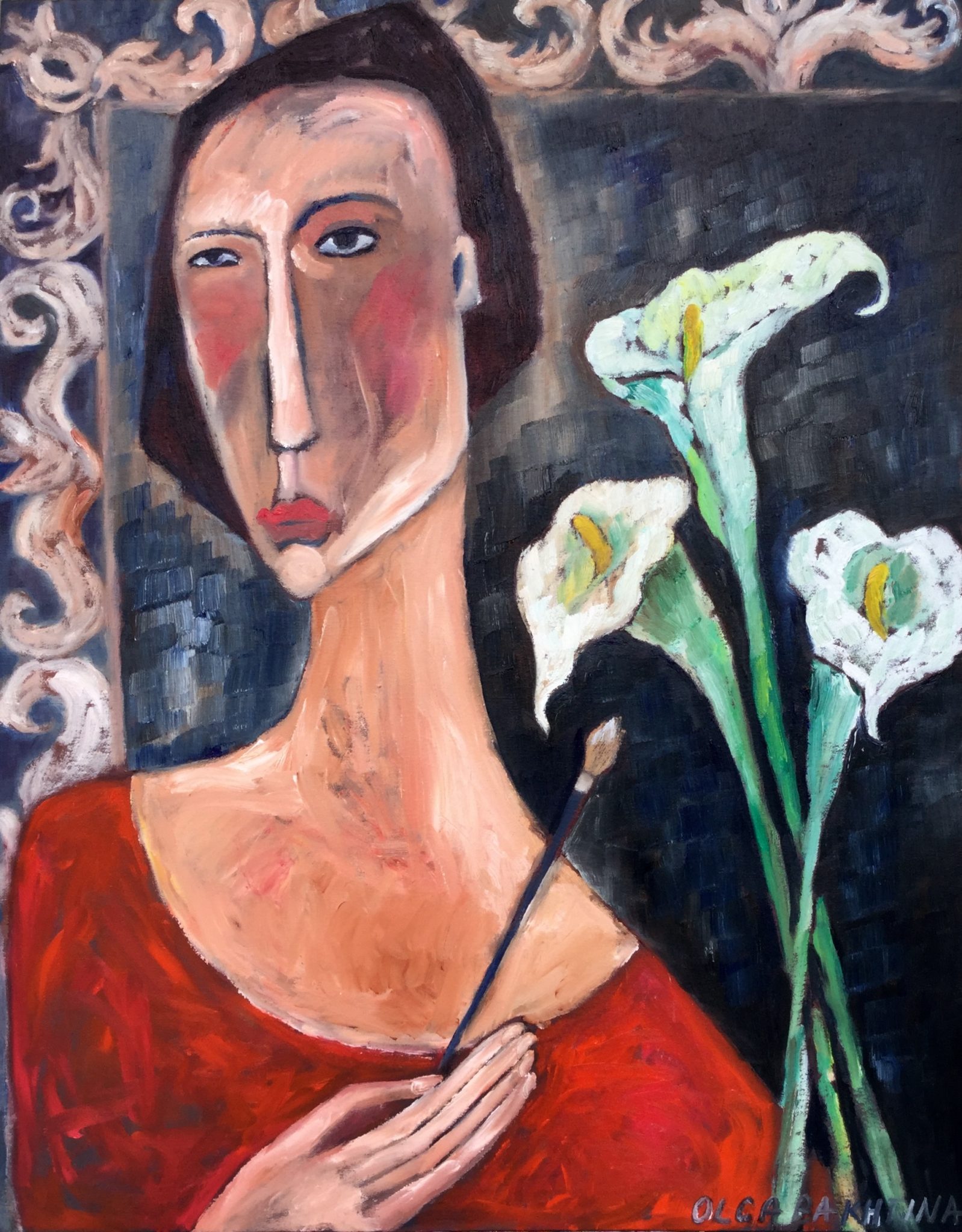 Self Portrait painting | Olga Bakhtina
