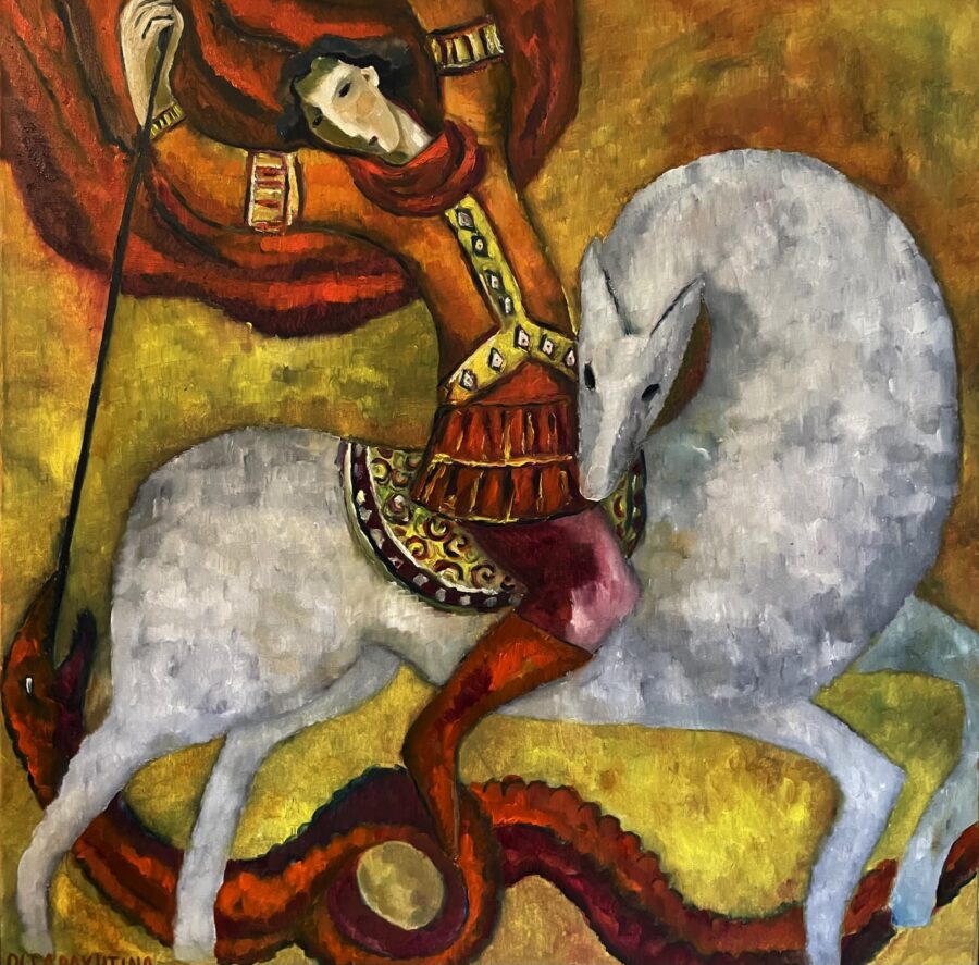 St George and the Dragon painting | Olga Bakhtina